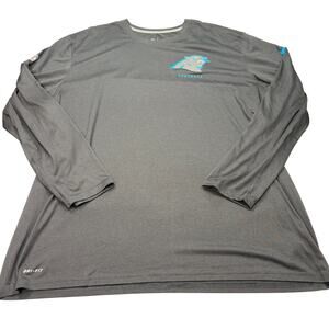 NFL on field apparel Carolina Panthers dri fit black long sleeve shirt. Size 4XL